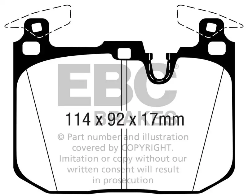 Ebc 16-18 Bmw M2 3.0L Turbo Redstuff Front Brake Pads 1