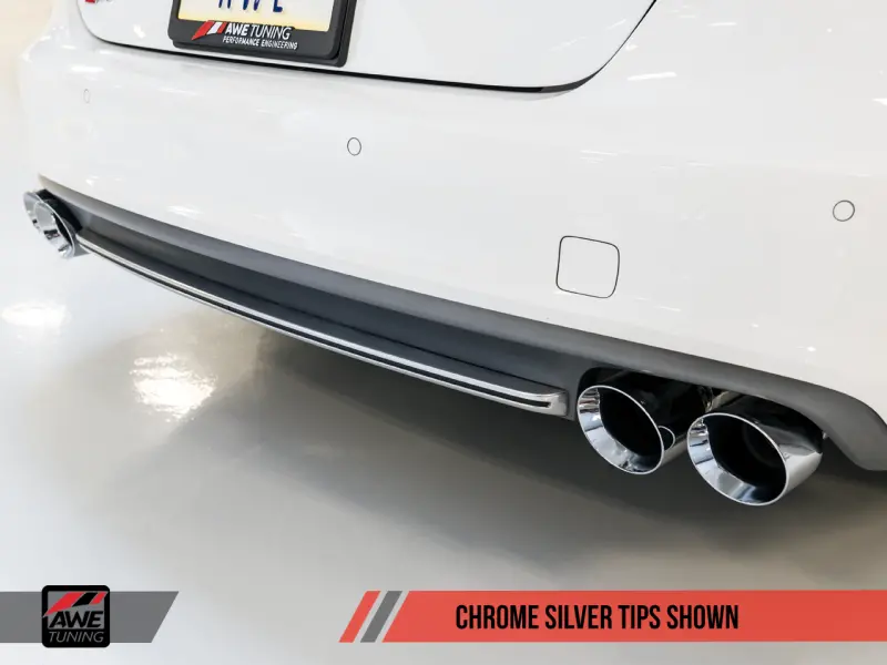 Awe Tuning Audi C7 / C7.5 S6 4.0T Track Edition Exhaust - Chrome Silver Tips 1