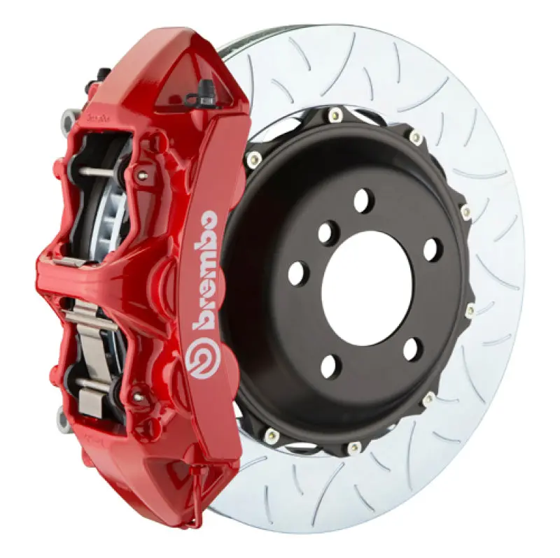 Brembo 01-06 Bmw M3 (E46) Front Gt Bbk 6 Piston Cast 355X32 2Pc Rotor Slotted Type3-Red 1