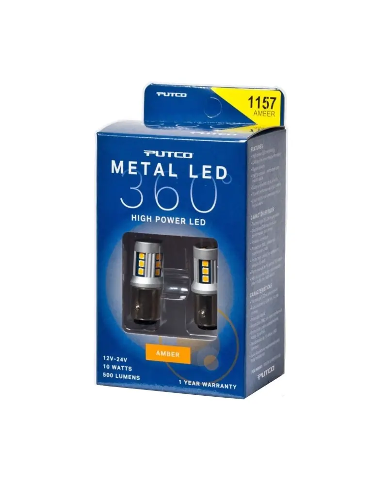 Putco 1157 - Amber Metal 360 Led 1