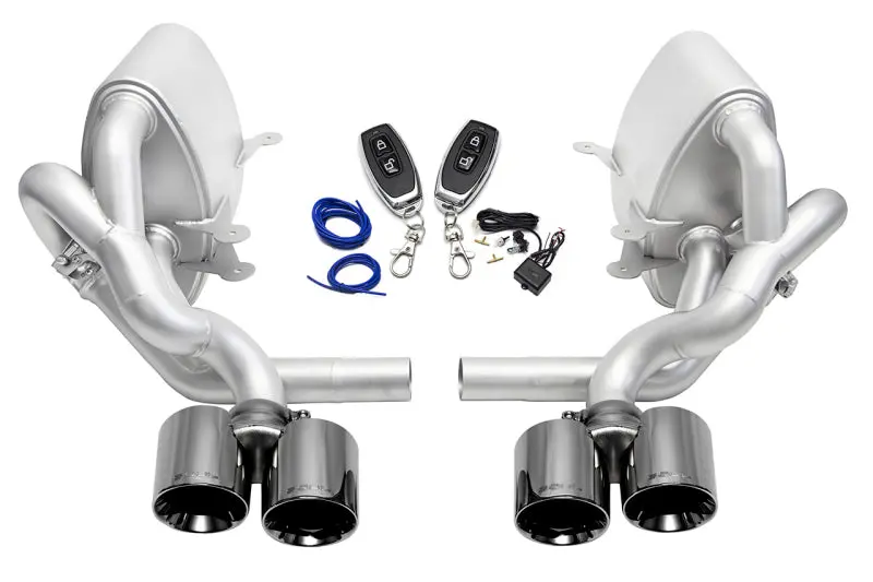 Soul 05-08 Porsche 997.1 Carrera Valved Exhaust (Non-Pse) - Black Chrome Tips 1