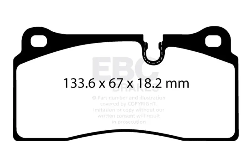 Ebc 2018+ Bmw M2 Competition 3.0Tt Redstuff Rear Brake Pads 1