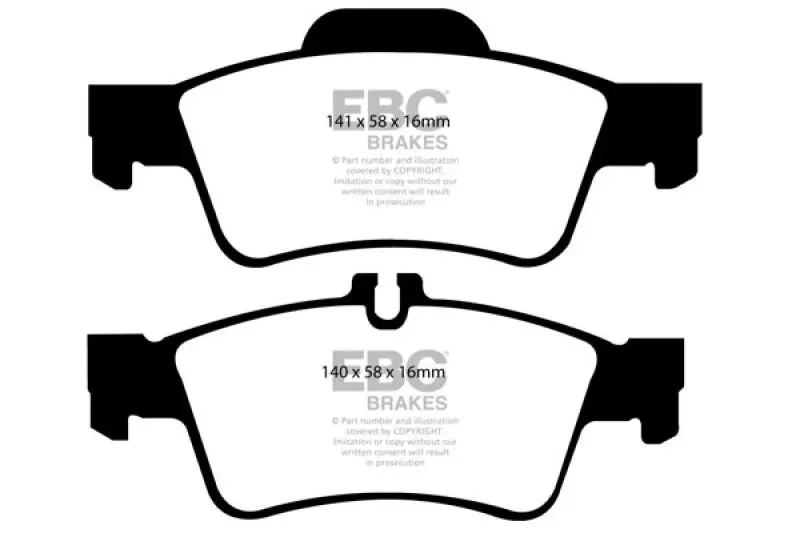 Ebc 04-06 Mercedes-Benz Cl500 5.0 Ultimax2 Rear Brake Pads 1