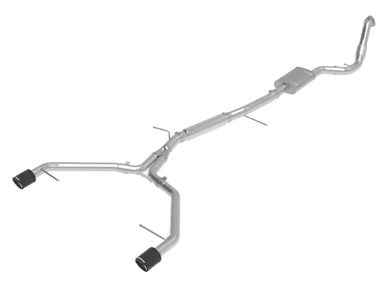 Afe 17-19 Audi A4 (B9) Mach Force-Xp 3In To 2.5In 304 Ss Cat-Back Exhaust System-Dual Carbon Tips 1