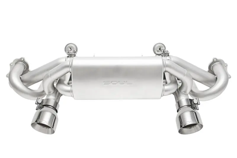 Soul 2020+ Porsche 718 Gt4 / Spyder / Gts 4.0L Valved Exhaust - Polished Straight Cut Tips - No Vc 1