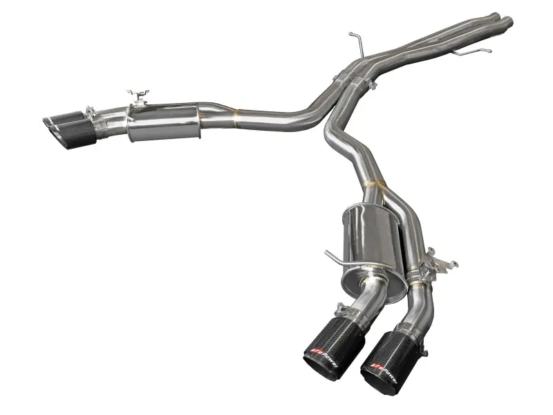 Afe 18-20 Audi Rs5 Coupe Mach Force-Xp 3In To 2.5In 304 Ss Axle-Back Exhaust System-Quad Carbon Tips 1