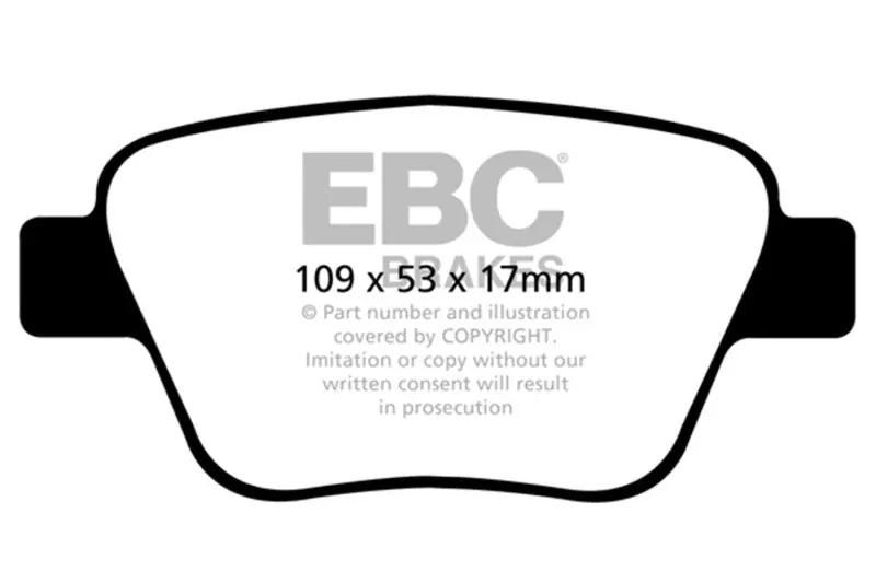 Ebc 10-13 Audi A3 2.0 Turbo (Bosch Rear Caliper) Ultimax2 Rear Brake Pads 1