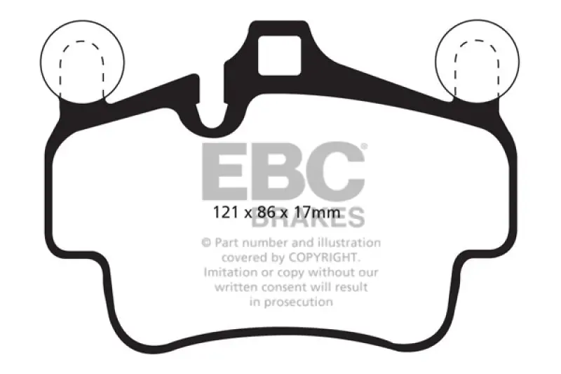 Ebc 07-08 Porsche 911 (997) (Cast Iron Rotor Only) 3.6 Carrera 2 Redstuff Front Brake Pads 2