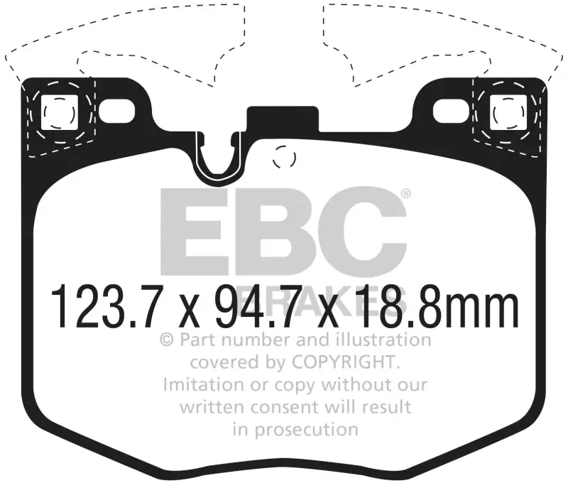 Ebc 2017+ Bmw 530 2.0L Turbo (G30) Ultimax2 Front Brake Pads 1