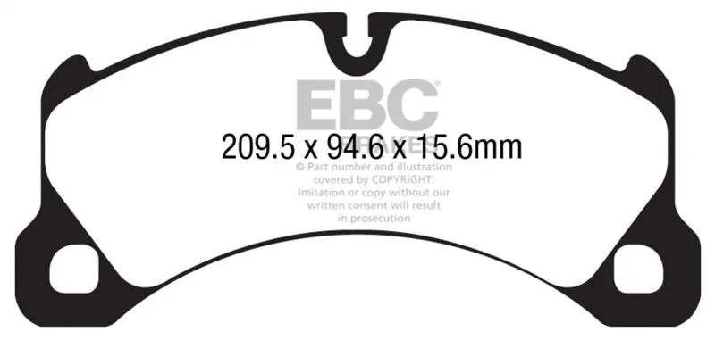 Ebc 10+ Porsche Cayenne 3.6 Yellowstuff Front Brake Pads 2
