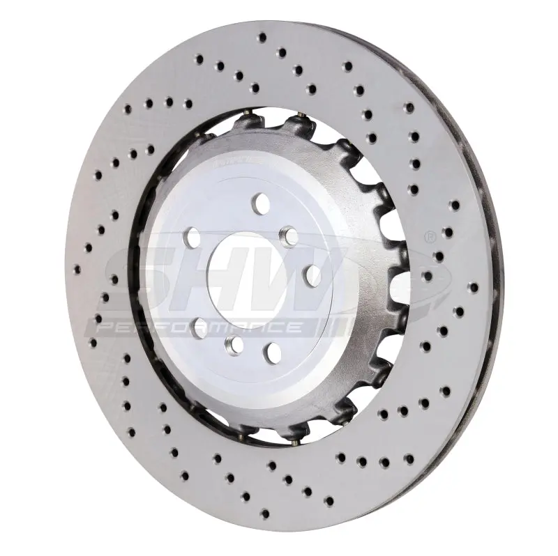 Shw 11-16 Bmw M5 4.4L Right Rear Cross-Drilled Lightweight Brake Rotor (34212284104) 1