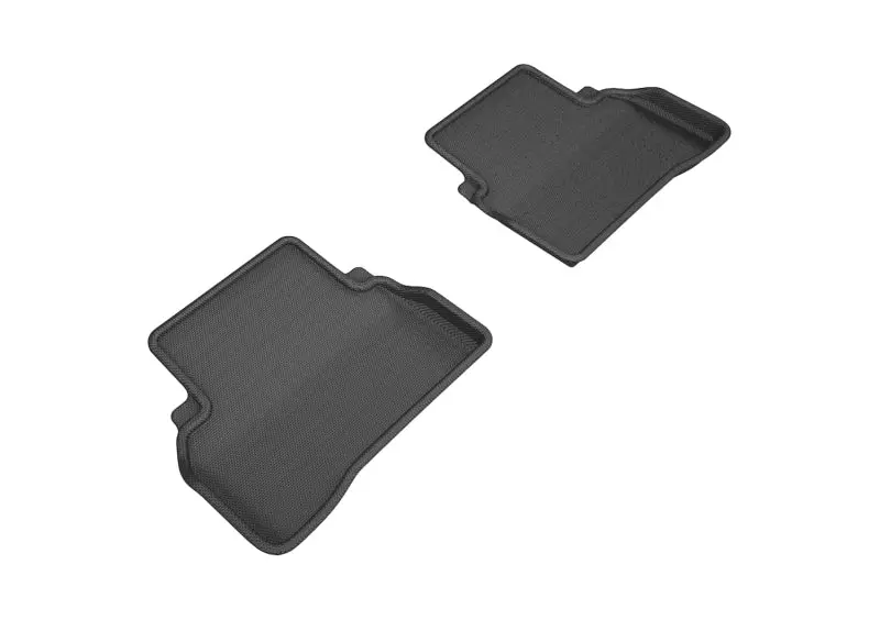 3D Maxpider 2015-2020 Mercedes Benz C-Class Sedan W205 Kagu 2Nd Row Floormats - Black 1