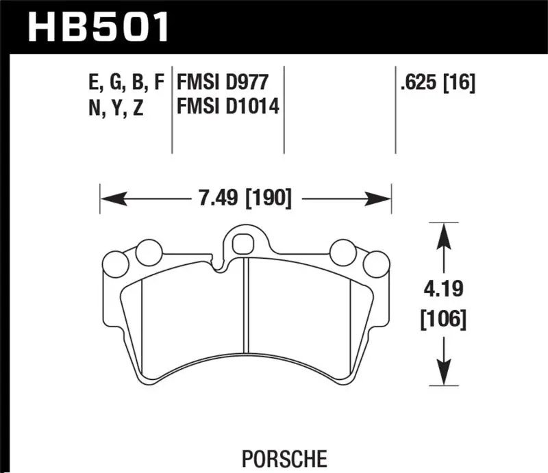 Hawk 07-10 Audi Q7 / 03-09 Porsche Cayenne / 04-09 Vw Touareg Dtc-60 Race Front Brake Pads 1
