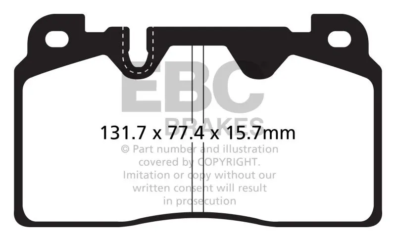 Ebc 12+ Audi Q5 2.0 Turbo (Brembo) Yellowstuff Front Brake Pads 1