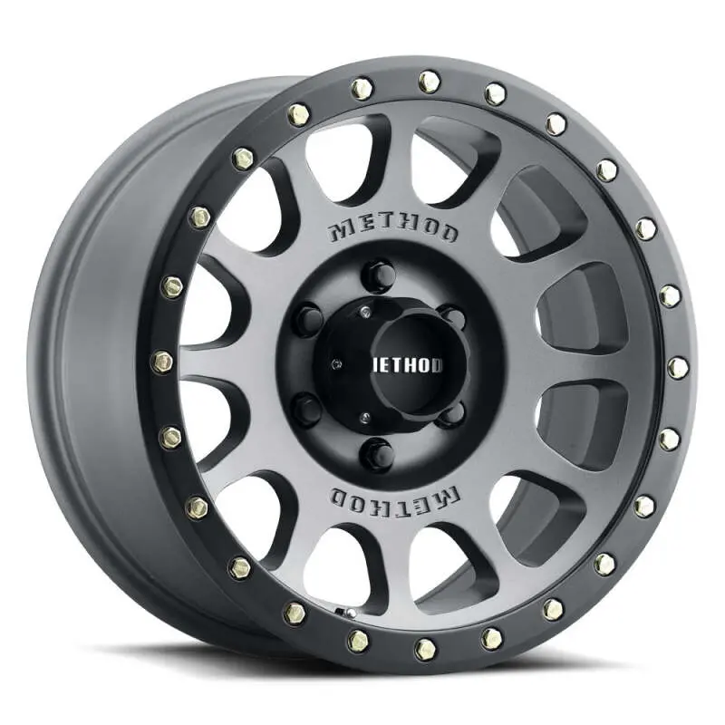 Method Mr305 Nv 16X8 / 0Mm Offset / 6X5.5 Bp / 108Mm Cb / Titanium - Matte Black Lip 1