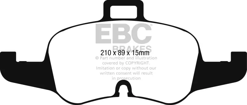 Ebc 2016+ Audi Tts Quattro 2.0L Turbo Redstuff Front Brake Pads 1