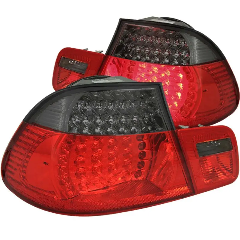 Anzo 1999-2001 Bmw 3 Series E46 Led Taillights Red/Smoke 2Pc 1
