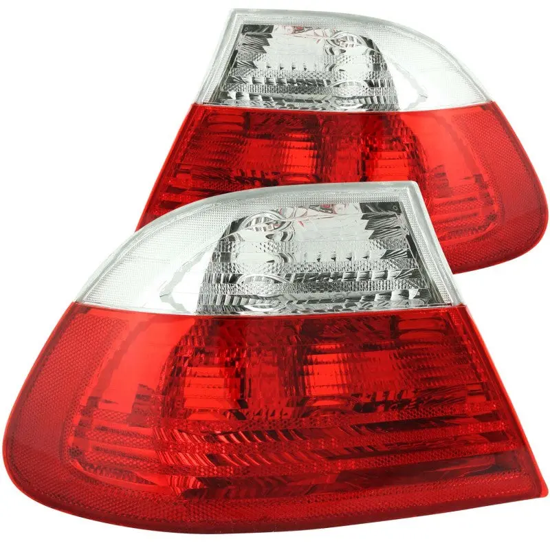 Anzo 2000-2003 Bmw 3 Series E46 Taillights Red/Clear 1