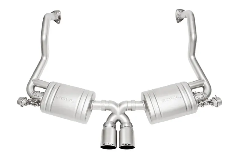 Soul 09-12 Porsche 987.2 Cayman / Boxster Valved Exhaust - Straight Cut Signature Satin Tips 1