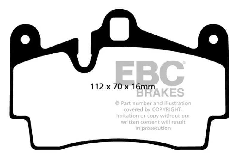 Ebc 04-07 Porsche Cayenne 3.2 Redstuff Rear Brake Pads 1