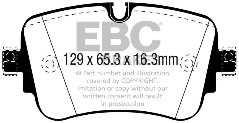 Ebc 16-18 Audi Q7 Yellowstuff Rear Brake Pads 2