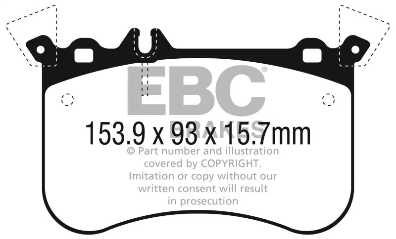 Ebc 14-18 Mercedes Cla45 Amg W/13.8In Front Rotors Yellowstuff Front Brake Pads 1
