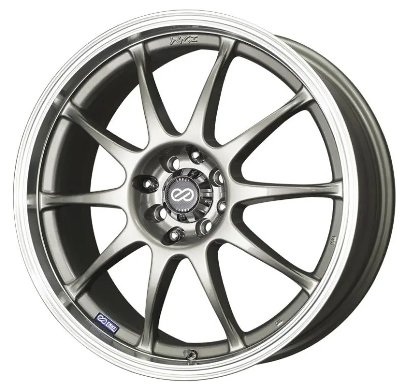 Enkei J10 18X7.5 5X100/114 38Mm Offset 72.6Mm Bore Dia Silver W/ Machined Lip Wheel 1