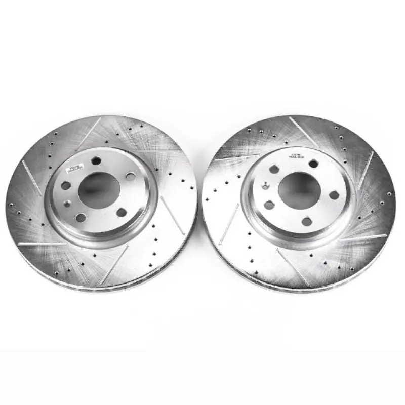 Power Stop 09-11 Audi A4 Front Evolution Drilled & Slotted Rotors - Pair 1