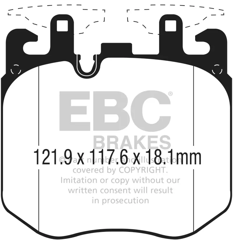 Ebc 2017+ Bmw (Alpina) B7 Xdrive 4.4L Twin Turbo Yellowstuff Front Brake Pads 2