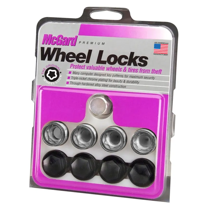 Mcgard Wheel Lock Nut Set - 4Pk. (Under Hub Cap / Radius Seat) M14x1.5 / 19Mm Hex / .890In. L W/Caps 1