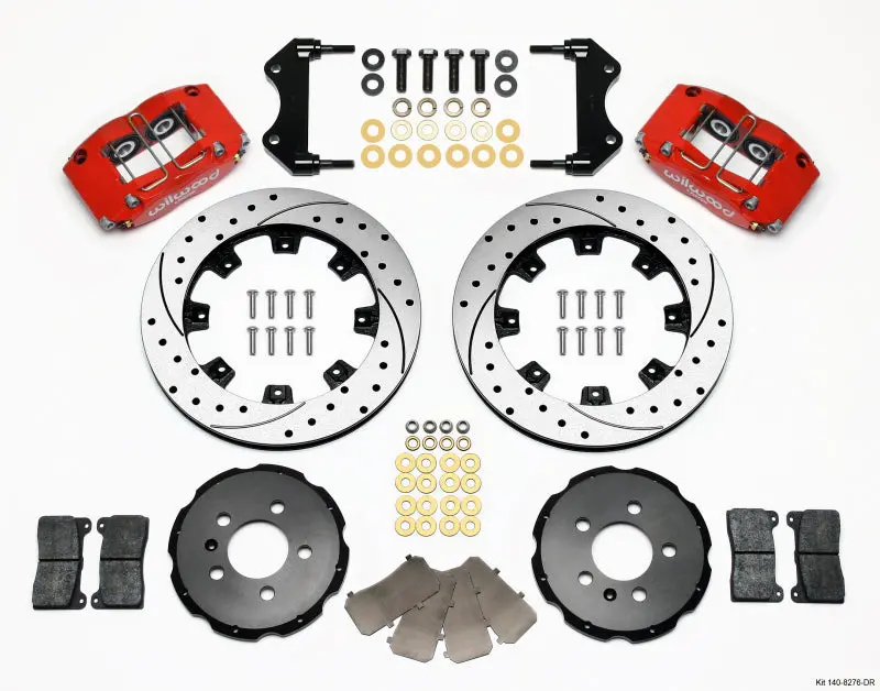 Wilwood Dynapro Radial Front Kit 12.19In Drilled Red 99-03 Jetta Iv & Golf Iv 1