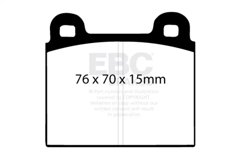 Ebc 70-75 Alfa Romeo Montreal 2.6 Redstuff Front Brake Pads 2