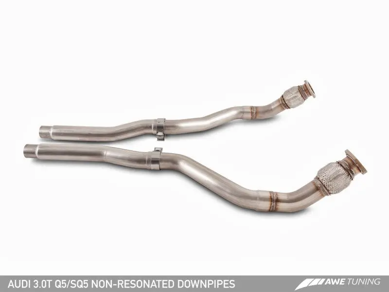 Awe Tuning Audi 8R 3.0T Non-Resonated Downpipes For Q5 / Sq5 1