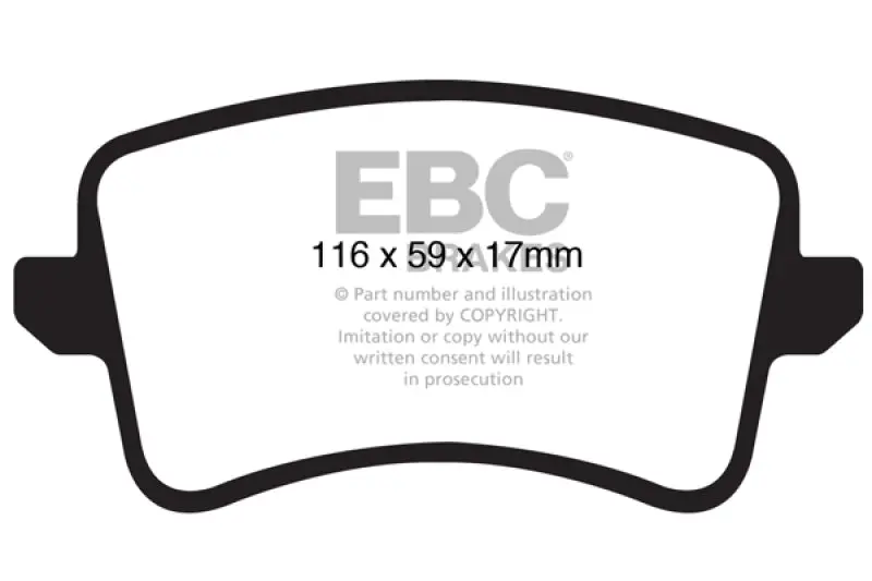 Ebc 09-11 Audi A4 2.0 Turbo Greenstuff Rear Brake Pads 2
