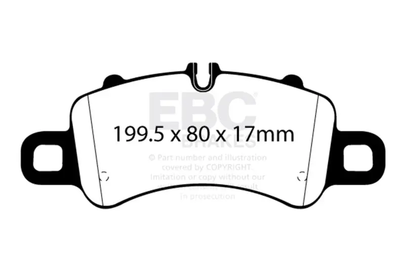 Ebc 17-18 Porsche 718 Boxster 2.5L Redstuff Front Brake Pads 2