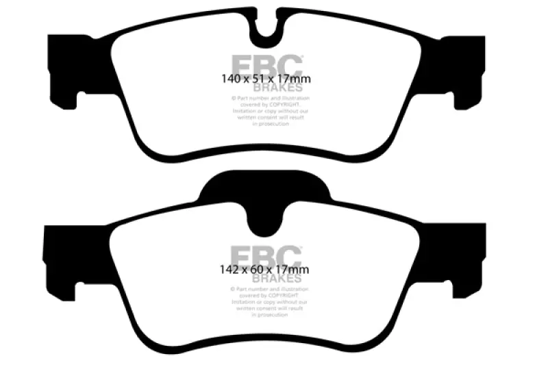 Ebc 12+ Mercedes-Benz G63 Amg 5.5 Twin Turbo Redstuff Rear Brake Pads 1