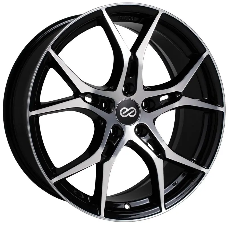 Enkei Vulcan 18X8.0 40Mm Offset 5X120 Bolt 72.6Mm Bore Black Machined Wheel 1