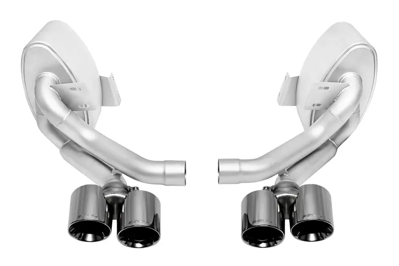 Soul 09-11 Porsche 997.2 Carrera Sport Side Mufflers - Black Chrome Tips 1