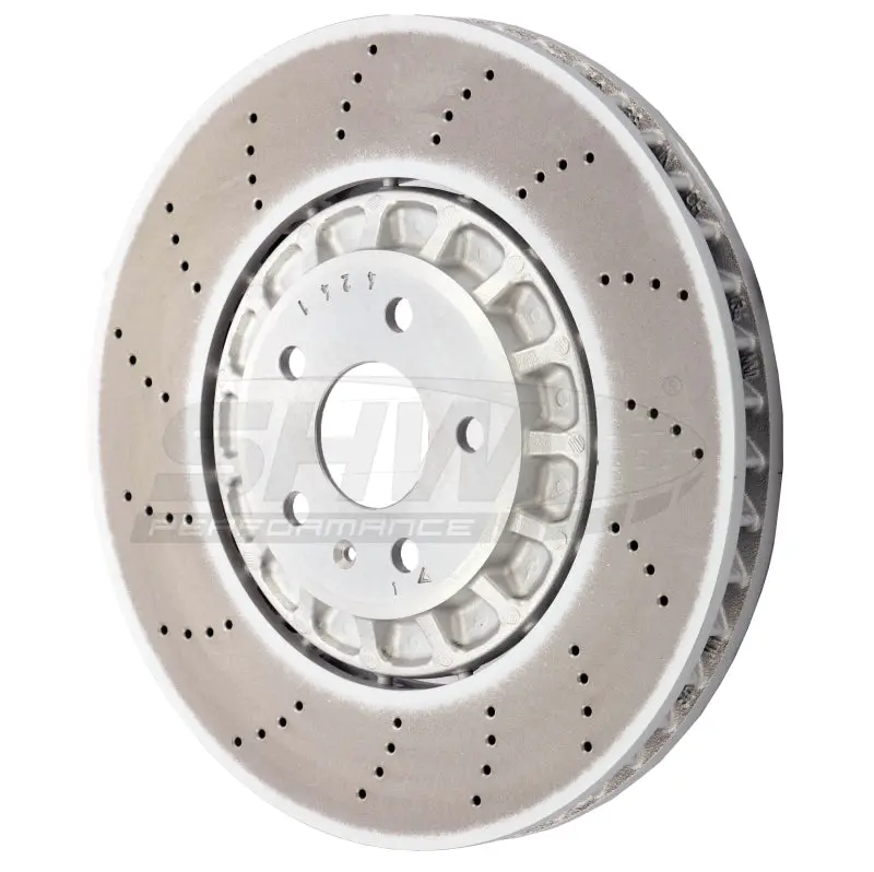 Shw 2022 Audi Rs3 2.5L Front Cross-Drilled Lightweight Brake Rotor (4M0615301bj) 1
