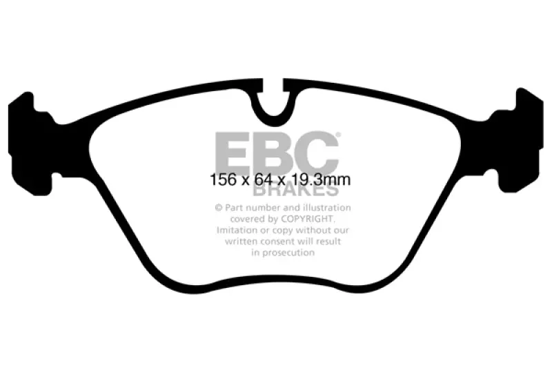 Ebc 10-14 Bmw X5 4.4 Twin Turbo (50) Yellowstuff Front Brake Pads 1