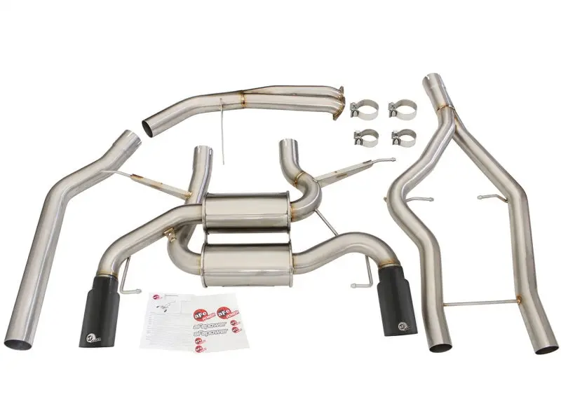 Afe Machforce Xp Ss-304 Black Tip 3.0In-2.5In Dia Cat Back Exhaust 11-13 Bmw 335I (E90/E92) 3.0L 2