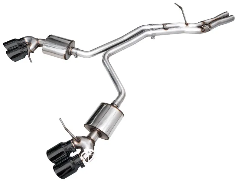 Awe Tuning 19-21 Porsche Macan 3.0T/2.9Tt Touring Edition Catback Exhaust W/ Diamond Black Tips 1