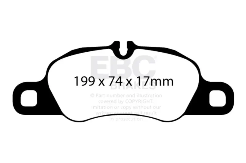 Ebc 09-12 Porsche 911 (997) (Cast Iron Rotor Only) 3.6 Carrera 2 Yellowstuff Front Brake Pads 2