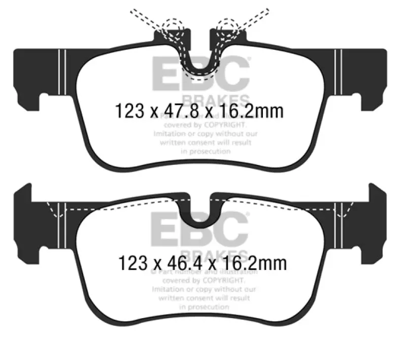 Ebc 14+ Bmw I3 Electric Ultimax2 Rear Brake Pads 1