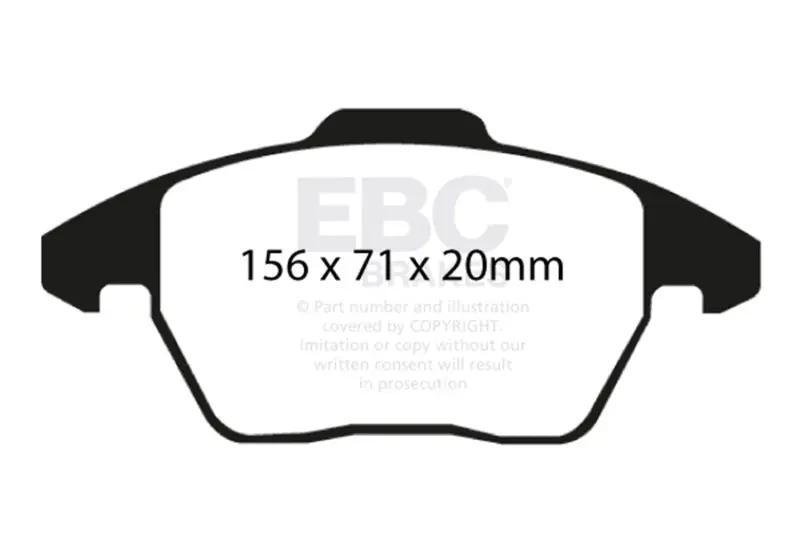 Ebc 06-13 Audi A3 2.0 Turbo (Girling Rear Caliper) Ultimax2 Front Brake Pads 1