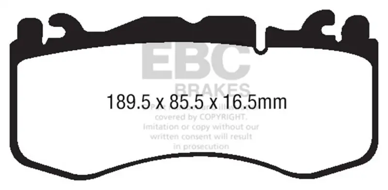 Ebc 12+ Aston Martin Vantage 4.7 Yellowstuff Front Brake Pads 1
