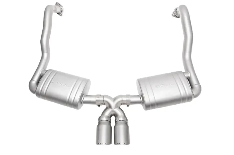 Soul 13-16 Porsche 981 Cayman / Boxster Performance Exhaust - Slash Cut Signature Satin Tips 1