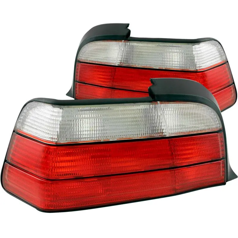 Anzo 1992-1998 Bmw 3 Series E36 Coupe/Convertible Taillights Red/Clear 1