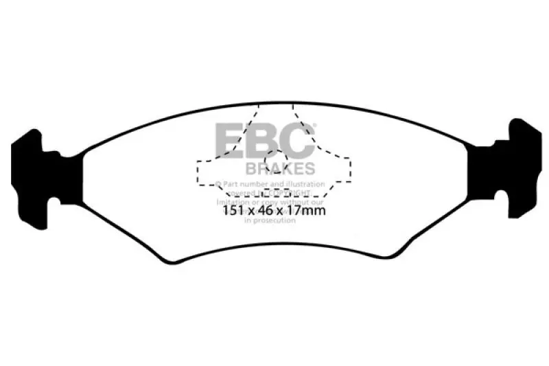 Ebc 85-89 Ferrari 328 3.2 Redstuff Rear Brake Pads 1