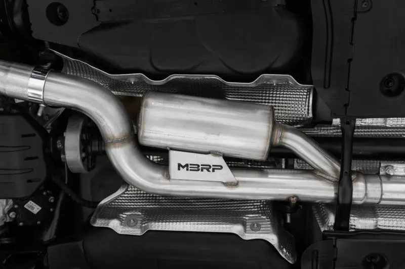 Mbrp 2022 Volkswagen Golf R Mk8 T304 Stainless Steel 3In Cat-Back, Quad Rear Exit- Carbon Fiber Tip 2